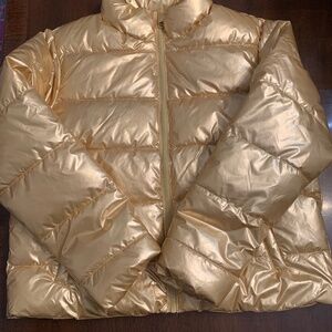 Gold puffer jacket